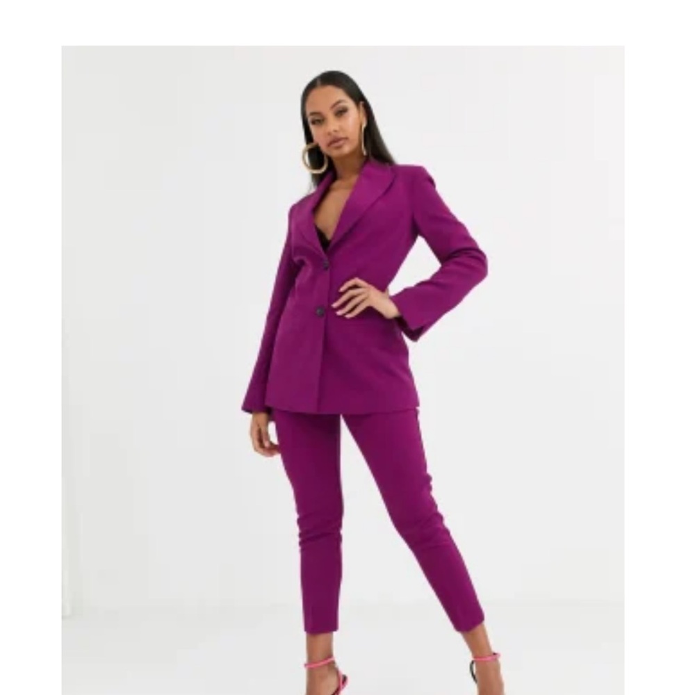 ASOS DESIGN pop slim suit pants and blazer in purple